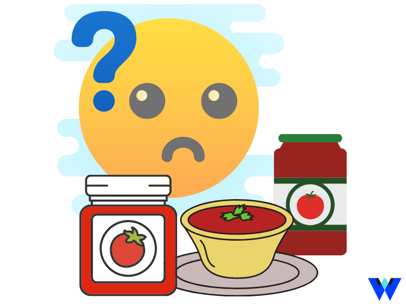 Ilustração do tipos de molho de tomate