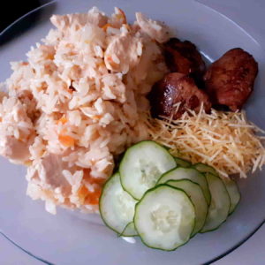 Arroz com creme de leite