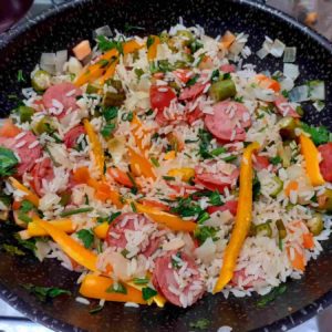 Receita de linguiça com quiabo