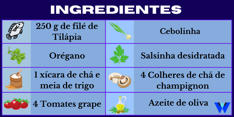 ingredientes Tilápia de frigideira