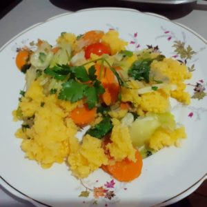 Cuscuz com repolho. Prato dos amantes de culinária