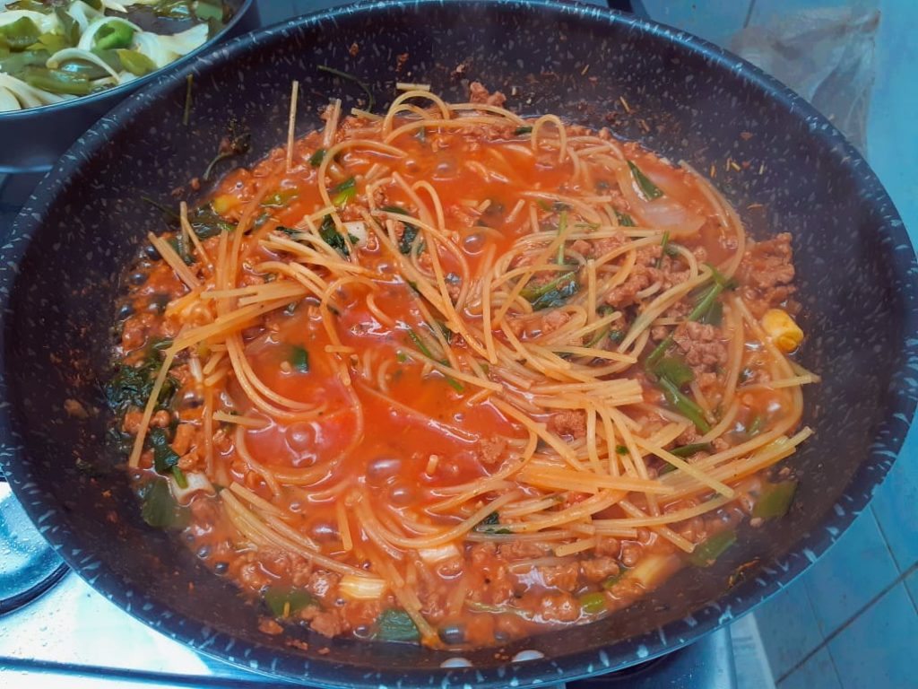 Espaguete bolonhesa vegetariano