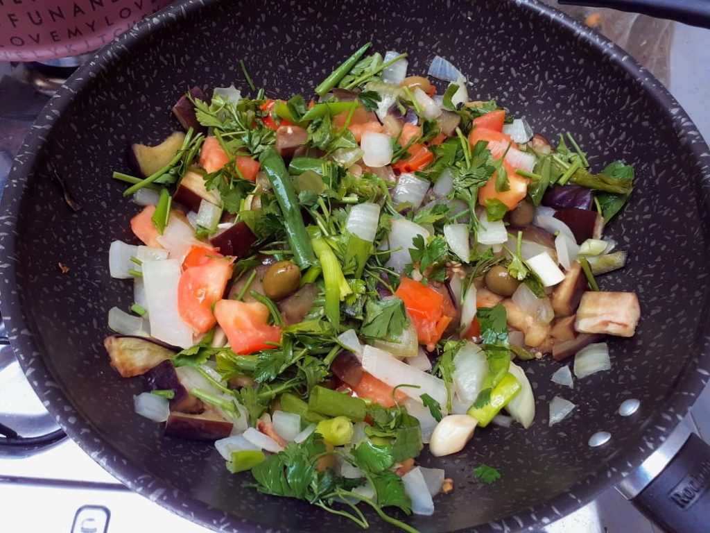 Receita de macarrão vegetariano preparo