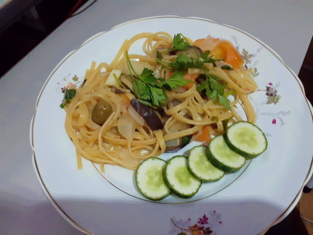 Receita de macarrão vegetariano