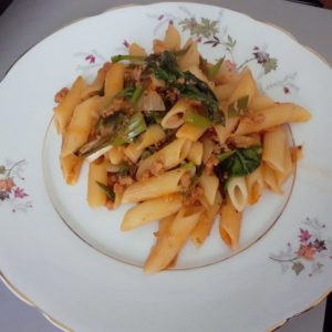 Receita de macarrão com espinafre