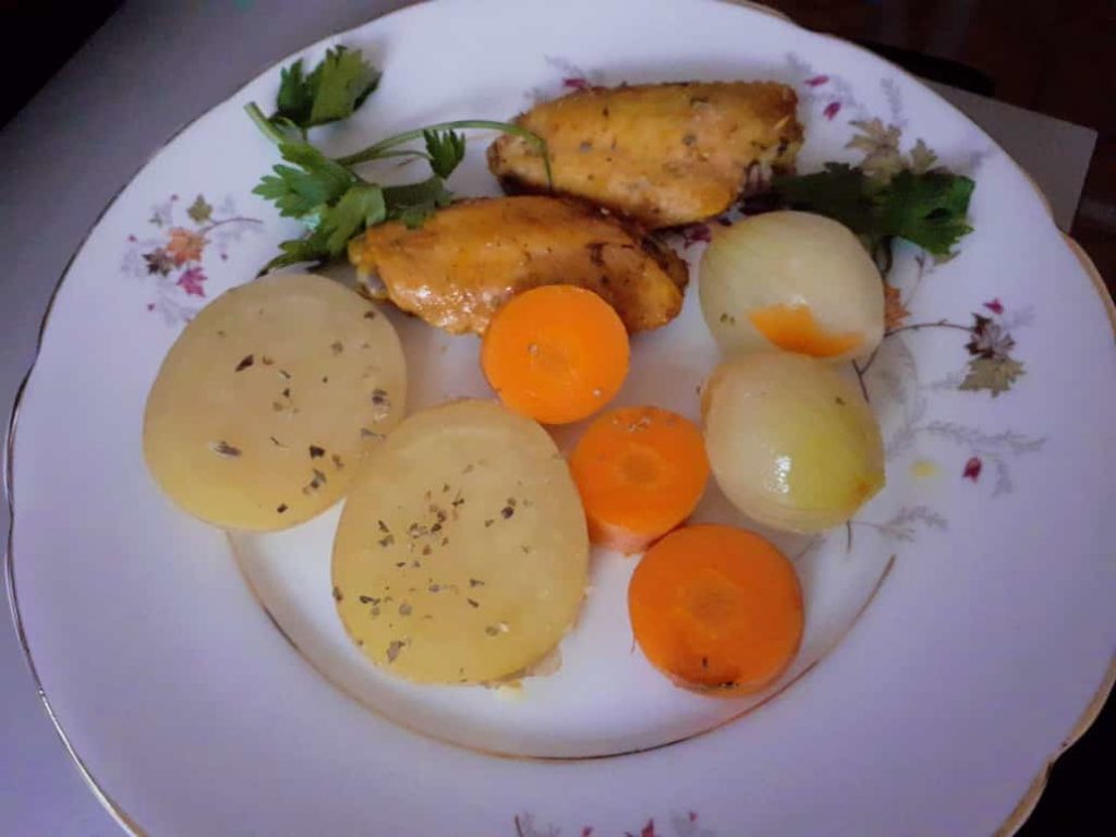 Tulipa de frango assada com batata