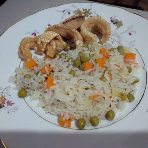 Arroz com torresmo