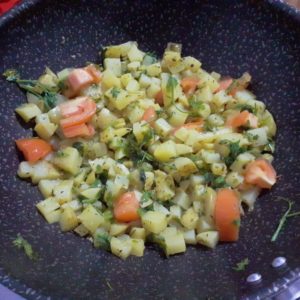 Batata refogada simples