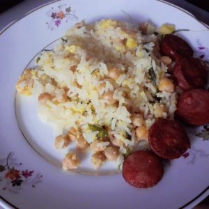 Arroz com grão de bico
