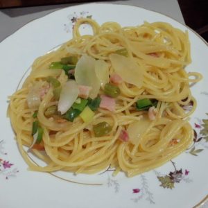 Alho e óleo com bacon