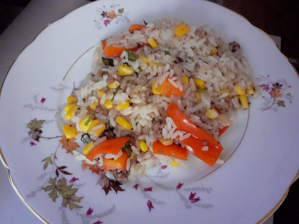 arroz fácil com carne