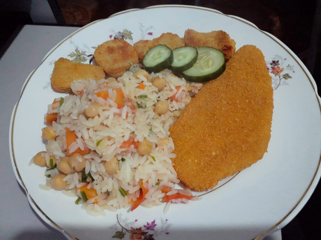 Receita de arroz com grão de bico