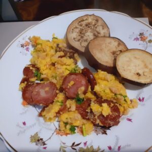 Cuscuz com calabresa